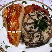 recette Aiguillettes de dinde.champignons noirs en sauce.