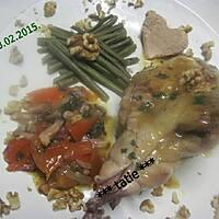 recette Cailles farcies au foie gras.