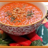 recette Soupe de tomates et poivrons