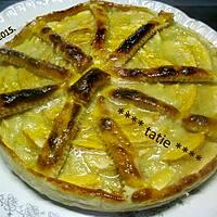 recette Tarte aux pommes sur une crème d'amande.