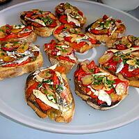 recette Tartine "Antipasti"