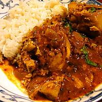 recette Poulet marocain avec aubergines, tomates et amandes