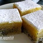 recette Carrés aux citrons et pavot