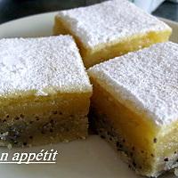 recette Carrés aux citrons et pavot