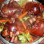 recette Jarret de porc braisé au vin rouge