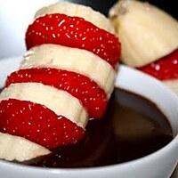 recette brochette de fruit et sauce chocolat/nutella