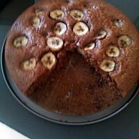 recette Gâteau nutella, noisette & banane