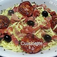recette Pâtes Italienne et charcuteries.tomates.