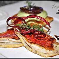 recette Filet de rouget sur blinis et mousse d'avocats