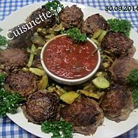 recette Boulettes de viande aux dés de courgette.