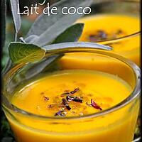 recette Velouté de potiron et lait de coco