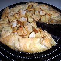 recette tarte aux pommes et raisins blonds