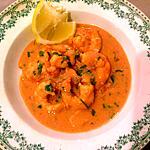 recette Scampis à l'estragon sauce tomate-crème et saumon.