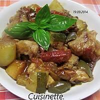 recette Sauté de veau aux légumes.