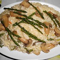 recette RISOTTO ASPERGES SAUVAGES ET CHAMPIGNONS DE PARIS