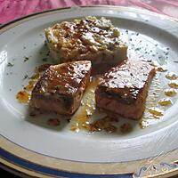 recette saumon au miel  , vinaigre balsamique  blanc,,,,, ds  le nord