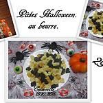recette Pâtes Halloween au beurre.