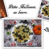 recette Pâtes Halloween au beurre.