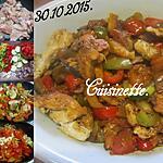 recette Émince de dinde aux légumes du sud.