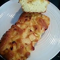 recette Cake nature, pommes caramélisées et déco