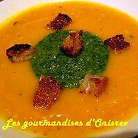 recette Velouté de potiron et d'épinards au lait de coco