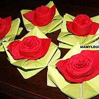 recette Pliage de serviette "rose"