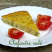 recette Clafoutis salé : féta, poivrons, olives, courgettes