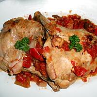 recette LAPIN A LA PIPERADE