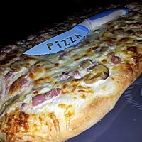 recette Fougasse *aux lardons champignons fromage* façon pizza