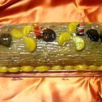recette Bûche à la crème de marron.crème ganache café et clémentines.