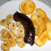 recette BOUDIN NOIR POMME BANANE