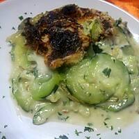 recette Courgettes sauce blanche basilic gratinées.