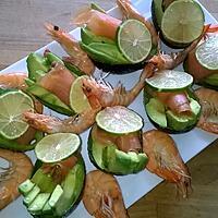 recette Avocat saumon fumé et crevettes roses