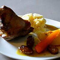 recette SOURIS D'AGNEAU AU MIEL, COING ET DATTES