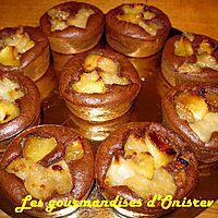 recette Pudding de brioches au chocolat et poires caramélisées