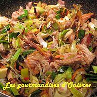 recette Wok de porc et de poireau à l’asiatique