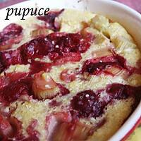 recette Clafouti framboise & rhubarbe