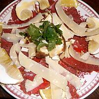 recette Carpaccio de boeuf aux cépes