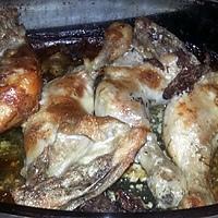 recette Poulet rôti a la crème et champignons sauvages