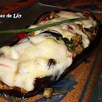 recette Aubergines farcies à la mozzarella