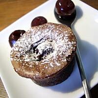 recette Mini fondant choco griotte...