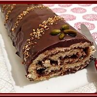 recette Bûche croquante Chocolat Praliné Pistache