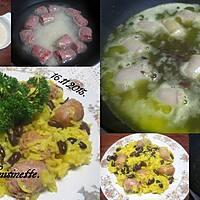 recette Riz jaune aux de saucisses de Toulouse.