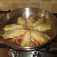 recette endives braisés aux lardons