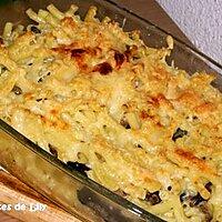 recette Gratin de macaroni aux champignons