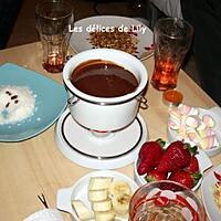 recette Brochettes de fruits, fondue de Nutella à la crème et aux Chamallows