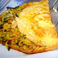 recette Omelette aux courgettes et aux champignons