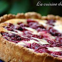 recette Tarte à la rhubarbe et framboises de Cathy