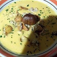 recette Velouté Crèmeux au potiron et  aux châtaignes