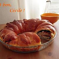 recette Brioche fourrée coco-choco pour un hommage au "Déjeuner" de François Boucher: